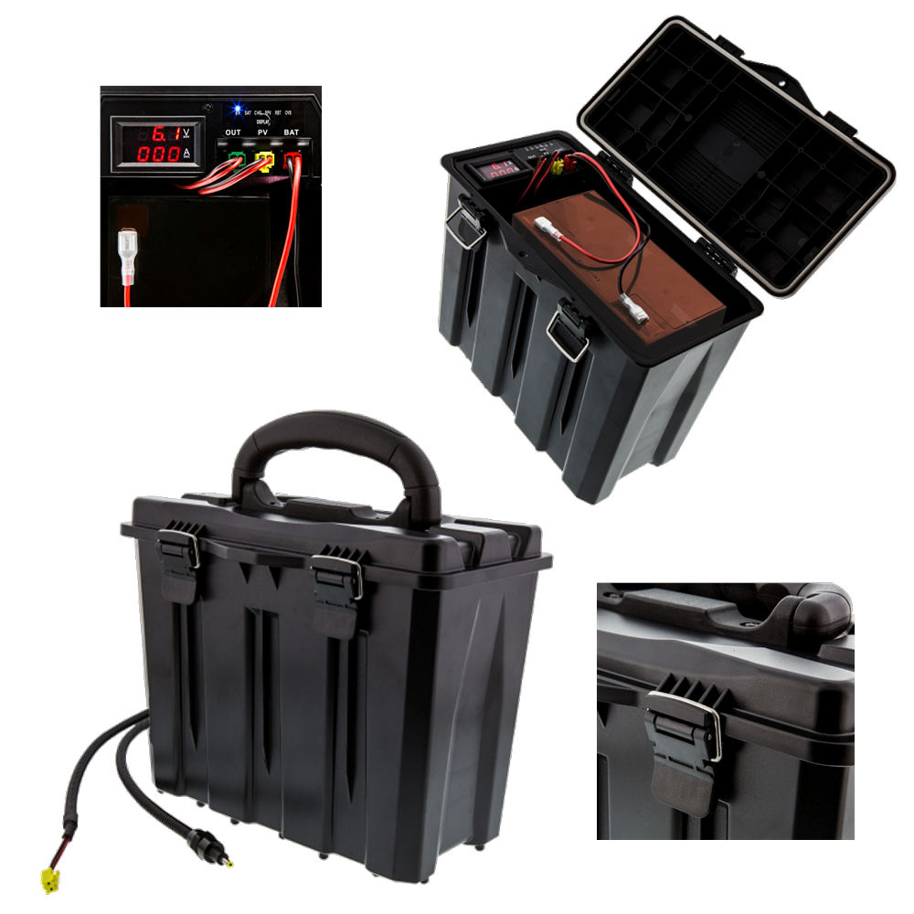 EXTERNAL POWER - 6V or 12V BATTERY BOX / Solar compatible / No battery - UNIVERSAL (SC-BAT-BX2)