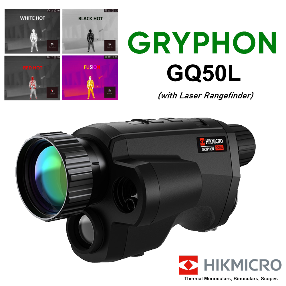 HIKMICRO GRYPHON GQ50L - Handheld Thermal Monocular (+ Laser Range Finder)