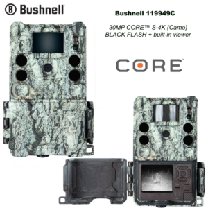 Bushnell 119949C - 30MP CORE™ S-4K (Camo) - BLACK FLASH + built-in viewer