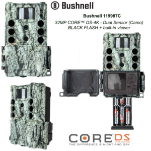 Bushnell 119987C - 32MP CORE™ DS-4K - Dual Sensor (Camo) - BLACK FLASH + built-in viewer