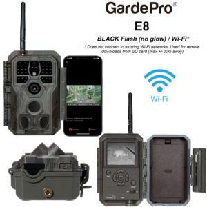 GardePro E8 (48MP) [Wi-Fi]* - BLACK FLASH (Camo) + built-in viewer