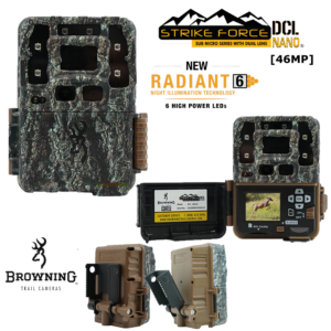 Browning Strike Force PRO DCL NANO 4K Dual Lens (46MP) - INFRARED FLASH (BTC-5DCLN) + built-in viewer